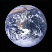 The Earth seen from space — NASA's Blue Marble, with Africa near the centre
